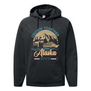 Matching Family Friends And Group Alaskan Alaska Cruise 2024 Performance Fleece Hoodie