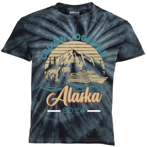 Matching Family Friends And Group Alaskan Alaska Cruise 2024 Kids Tie-Dye T-Shirt