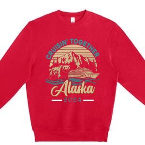 Matching Family Friends And Group Alaskan Alaska Cruise 2024 Premium Crewneck Sweatshirt