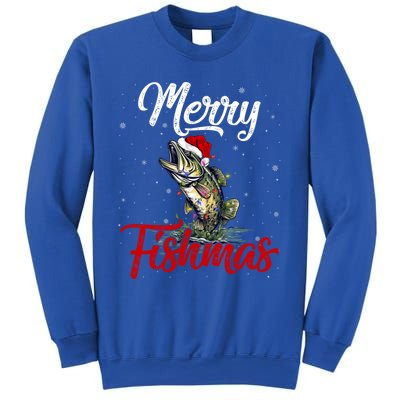 Merry Fishmas Fish Fishing Fisher Christmas Pajama Gift Sweatshirt