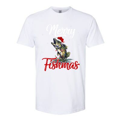 Merry Fishmas Fish Fishing Fisher Christmas Pajama Gift Softstyle CVC T-Shirt