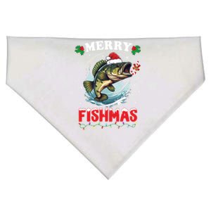 Merry Fishmas Fish Funny Fishing Christmas Dad Gift USA-Made Doggie Bandana