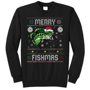 Merry Fishmas Funny Fish Fishing Fisherman Ugly Christmas Sweatshirt