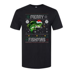 Merry Fishmas Funny Fish Fishing Fisherman Ugly Christmas Softstyle CVC T-Shirt