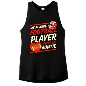 My Favorite Football Player Calls Me Auntie Football Aunt Gift Ladies PosiCharge Tri-Blend Wicking Tank