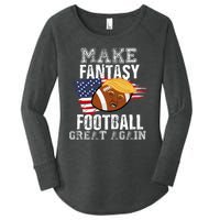 Make Fantasy Football Great Again Funny Donald Trump Women's Perfect Tri Tunic Long Sleeve Shirt