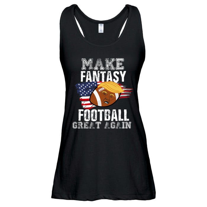 Make Fantasy Football Great Again Funny Donald Trump Ladies Essential Flowy Tank