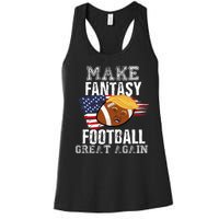 Make Fantasy Football Great Again Funny Donald Trump Women's Racerback Tank