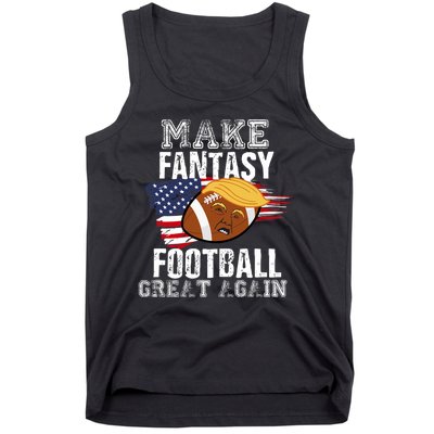 Make Fantasy Football Great Again Funny Donald Trump Tank Top