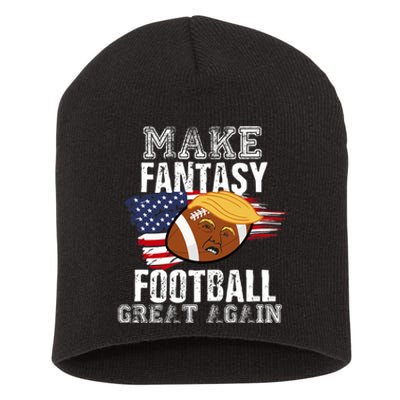 Make Fantasy Football Great Again Funny Donald Trump Short Acrylic Beanie