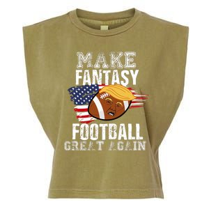 Make Fantasy Football Great Again Funny Donald Trump Garment-Dyed Women's Muscle Tee