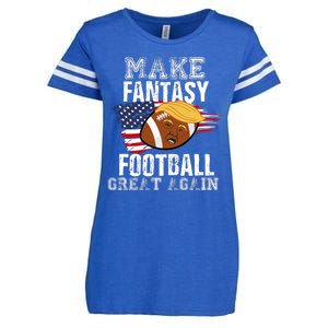 Make Fantasy Football Great Again Funny Donald Trump Enza Ladies Jersey Football T-Shirt