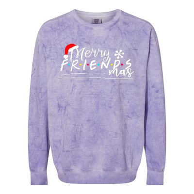 Merry Friendsmas Friends Christmas Matching Colorblast Crewneck Sweatshirt