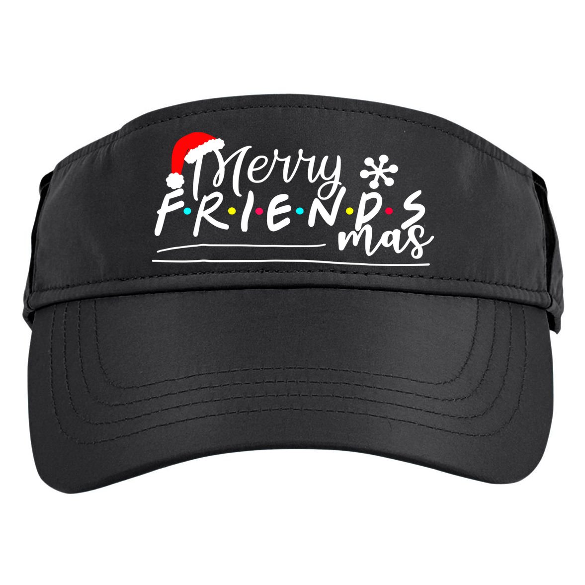 Merry Friendsmas Friends Christmas Matching Adult Drive Performance Visor