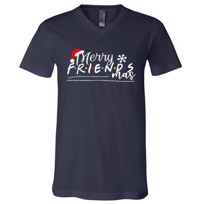 Merry Friendsmas Friends Christmas Matching V-Neck T-Shirt