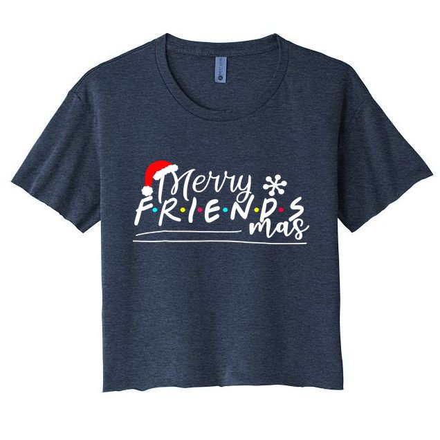 Merry Friendsmas Friends Christmas Matching Crop Top