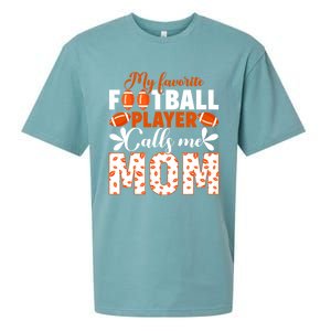 My Favorite Football Player Calls Me Mom American Football Gift Sueded Cloud Jersey T-Shirt