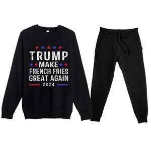 Make French Fries Great Again Trump 2024 French Fry Premium Crewneck Sweatsuit Set