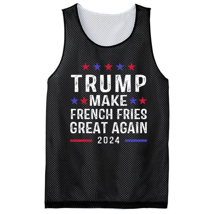 Make French Fries Great Again Trump 2024 French Fry Mesh Reversible Basketball Jersey Tank