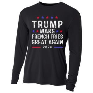 Make French Fries Great Again Trump 2024 French Fry Cooling Performance Long Sleeve Crew