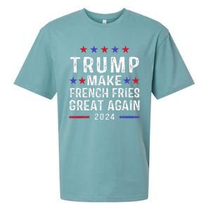 Make French Fries Great Again Trump 2024 French Fry Sueded Cloud Jersey T-Shirt