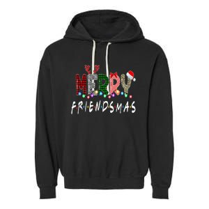 Merry Friendsmas Friends Christmas Matching Xmas Gifts Black Garment-Dyed Fleece Hoodie