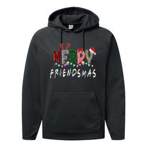 Merry Friendsmas Friends Christmas Matching Xmas Gifts Black Performance Fleece Hoodie