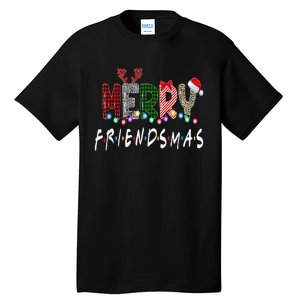 Merry Friendsmas Friends Christmas Matching Xmas Gifts Black Tall T-Shirt