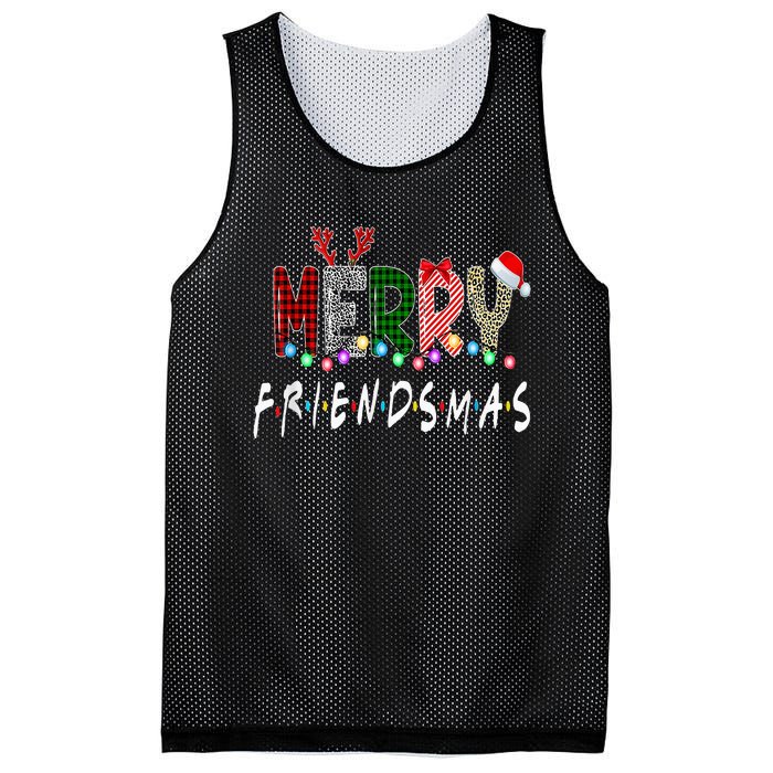 Merry Friendsmas Friends Christmas Matching Xmas Gifts Black Mesh Reversible Basketball Jersey Tank