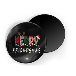 Merry Friendsmas Friends Christmas Matching Xmas Gifts Black Magnet