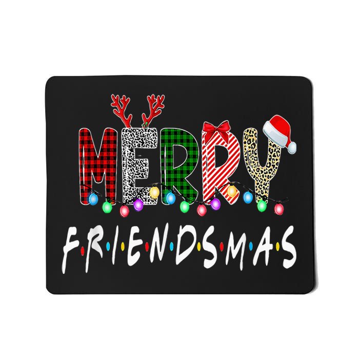 Merry Friendsmas Friends Christmas Matching Xmas Gifts Black Mousepad