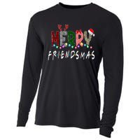 Merry Friendsmas Friends Christmas Matching Xmas Gifts Black Cooling Performance Long Sleeve Crew