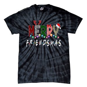 Merry Friendsmas Friends Christmas Matching Xmas Gifts Black Tie-Dye T-Shirt