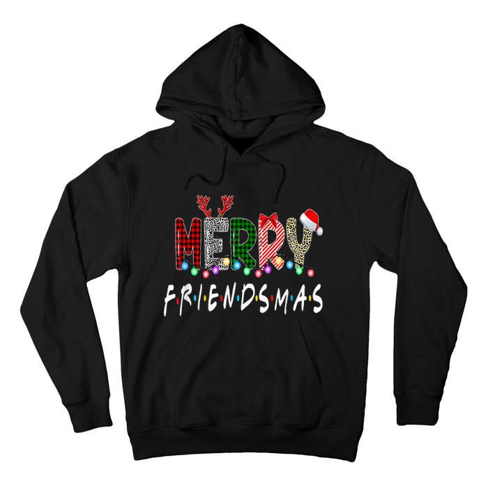 Merry Friendsmas Friends Christmas Matching Xmas Gifts Black Tall Hoodie