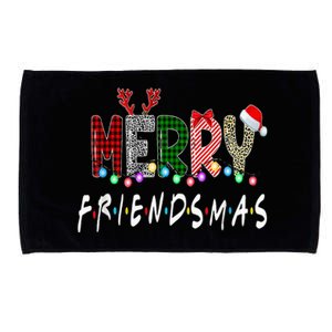 Merry Friendsmas Friends Christmas Matching Xmas Gifts Black Microfiber Hand Towel