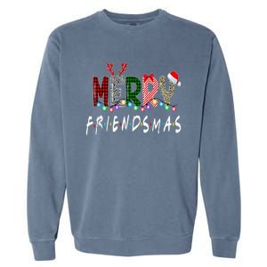 Merry Friendsmas Friends Christmas Matching Xmas Gifts Black Garment-Dyed Sweatshirt