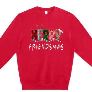 Merry Friendsmas Friends Christmas Matching Xmas Gifts Black Premium Crewneck Sweatshirt