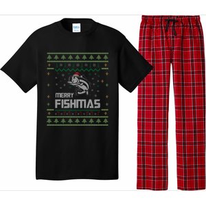 Merry Fishmas Funny Tree Fish Fishing Ugly Christmas Meaningful Gift Pajama Set