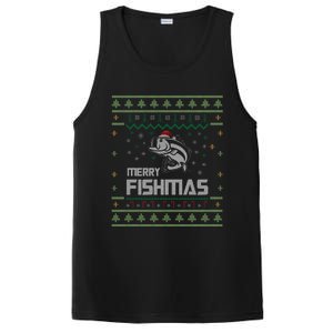 Merry Fishmas Funny Tree Fish Fishing Ugly Christmas Meaningful Gift PosiCharge Competitor Tank