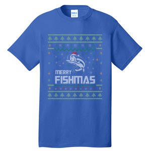 Merry Fishmas Funny Tree Fish Fishing Ugly Christmas Meaningful Gift Tall T-Shirt