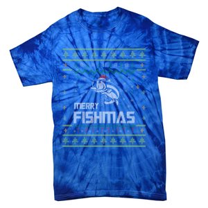 Merry Fishmas Funny Tree Fish Fishing Ugly Christmas Meaningful Gift Tie-Dye T-Shirt