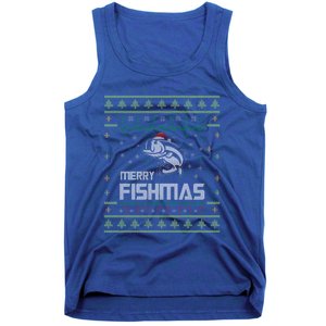 Merry Fishmas Funny Tree Fish Fishing Ugly Christmas Meaningful Gift Tank Top