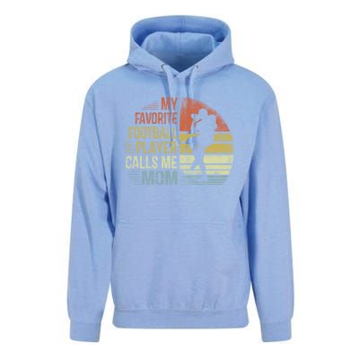 My Favorite Football Player Calls Me Mom Cool Gift Mama Funny Gift Unisex Surf Hoodie