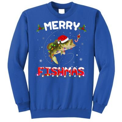 Merry Fishmas Funny Fishing Christmas Pajama Fisher Xmas Gift Sweatshirt