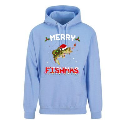 Merry Fishmas Funny Fishing Christmas Pajama Fisher Xmas Gift Unisex Surf Hoodie