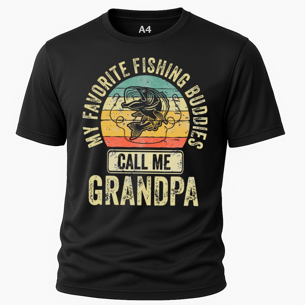 My Favorite Fishing Buddies Call Me Grandpa Fisherman Performance Shirt