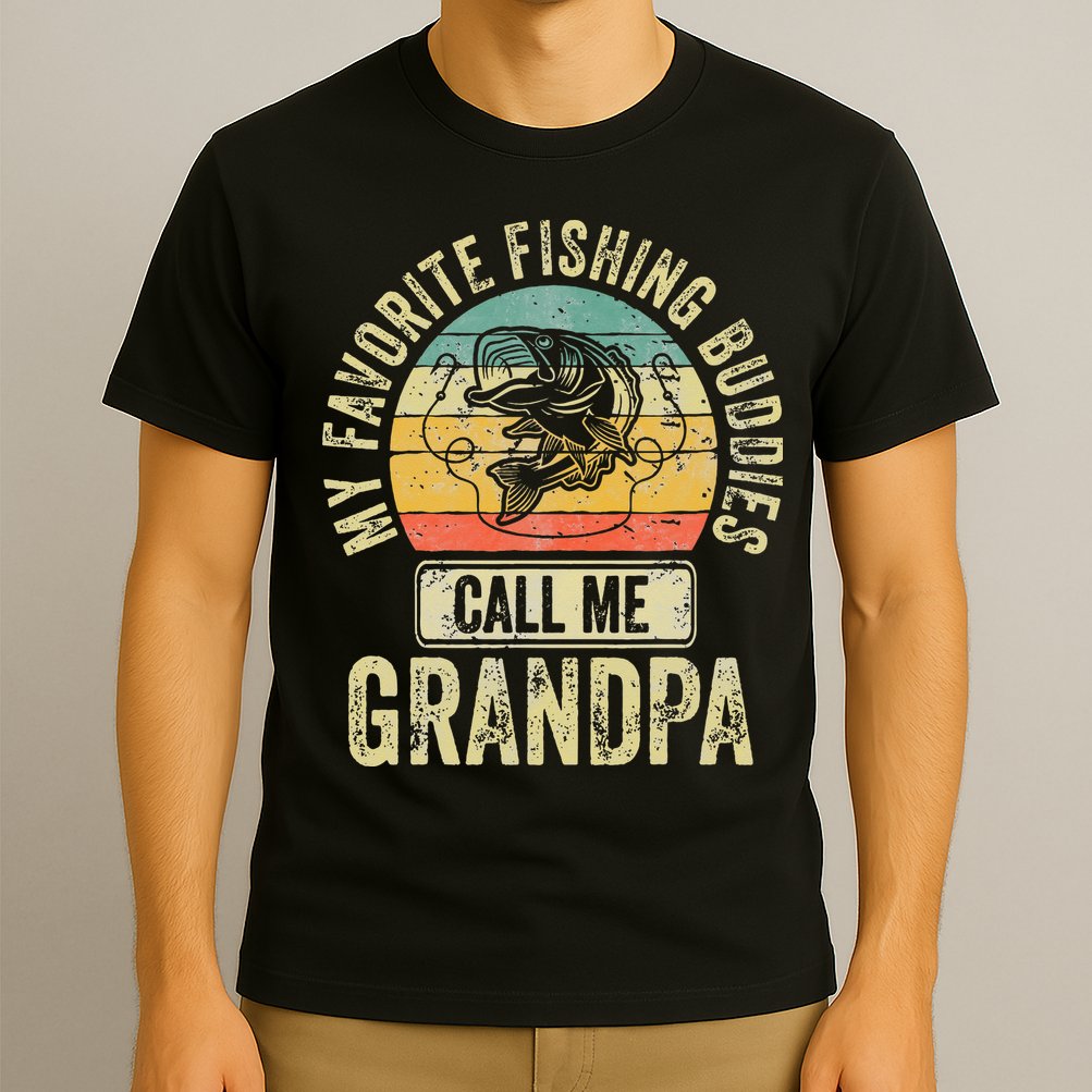 My Favorite Fishing Buddies Call Me Grandpa Fisherman T-Shirt
