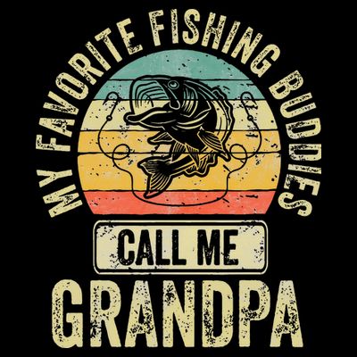 My Favorite Fishing Buddies Call Me Grandpa Fisherman T-Shirt