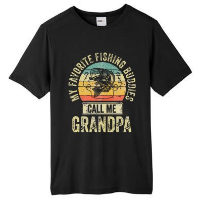 My Favorite Fishing Buddies Call Me Grandpa Fisherman Tall Fusion ChromaSoft Performance T-Shirt