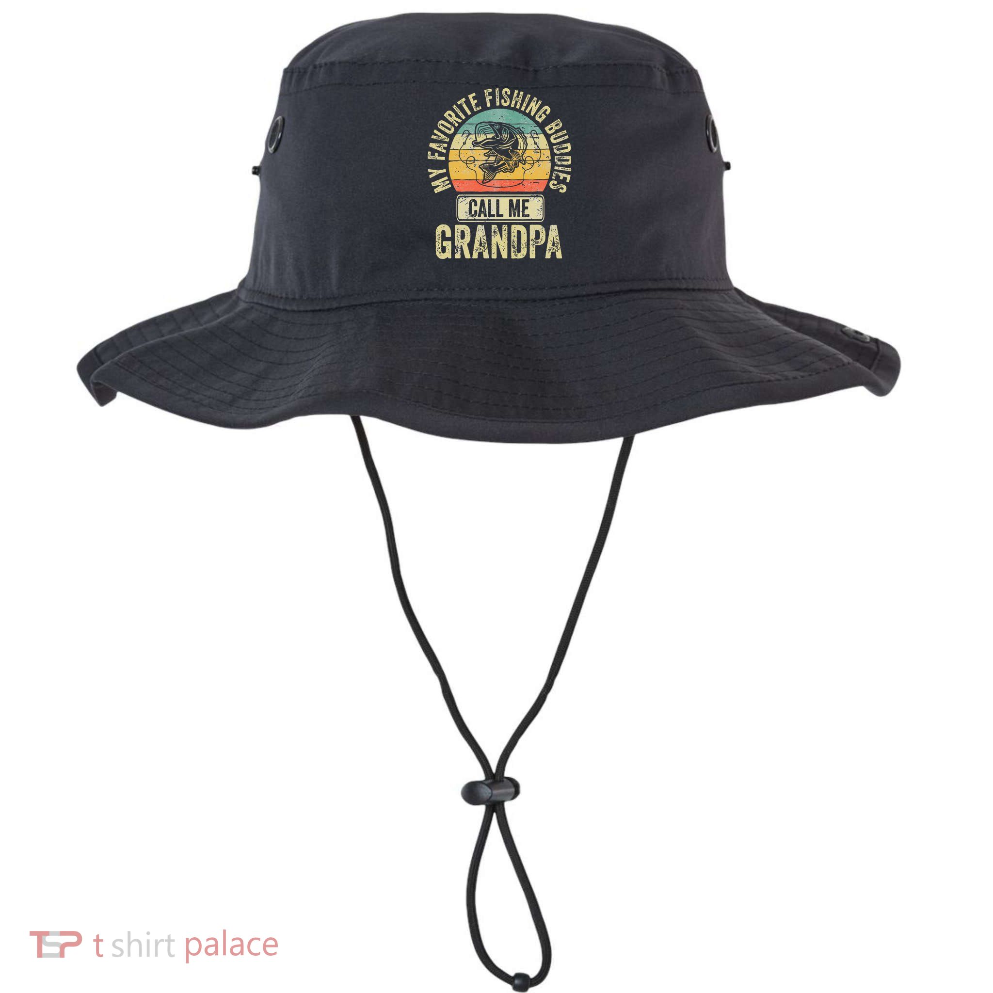 My Favorite Fishing Buddies Call Me Grandpa Fisherman Bucket Hat